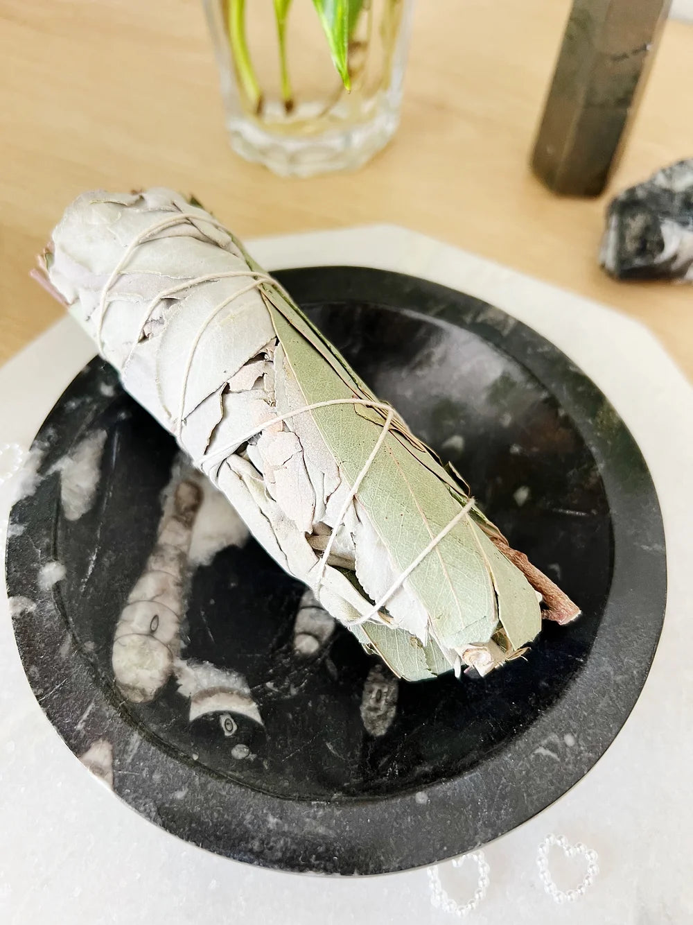 Orthoceras Fossil Dekorativ Skål