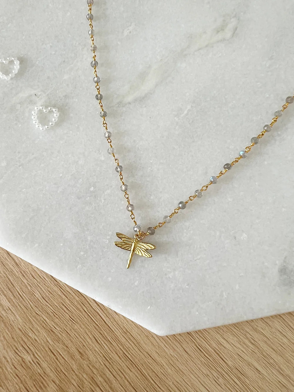 Dragonfly Labradoritt Halskjede