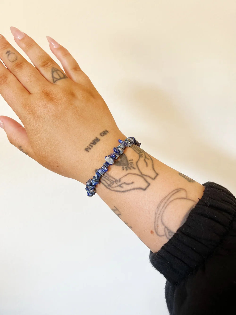 Lapis Lazuli Chips Armbånd