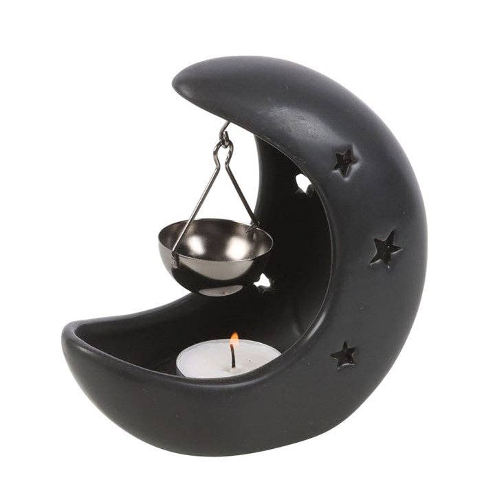 Sort Halvmåne Olje/Wax melt Brenner
