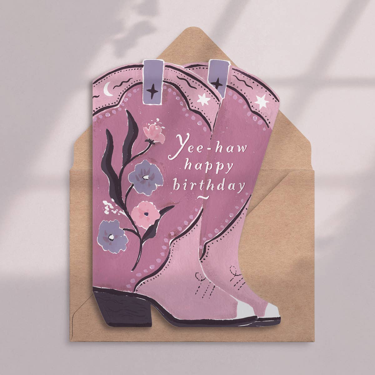 Cowboy Boots Birthday Kort