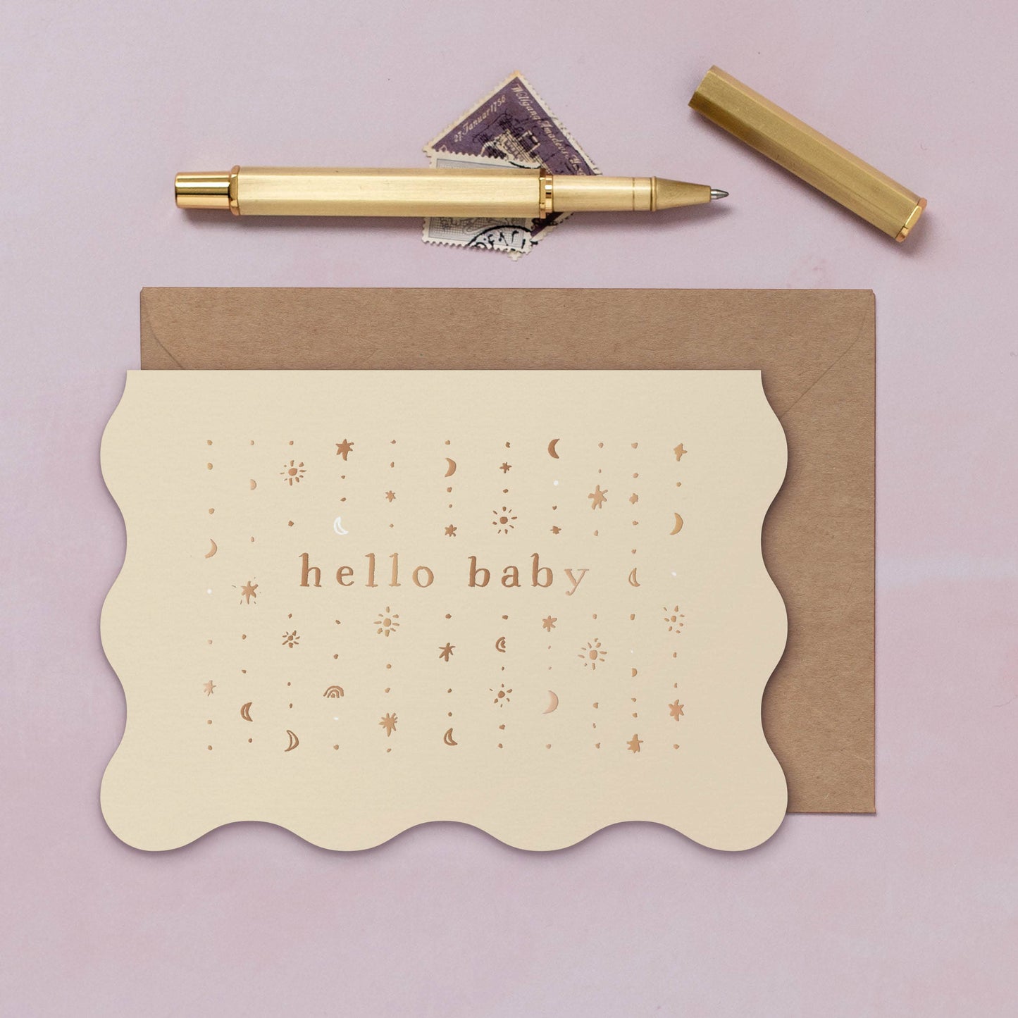 Stars Hello Baby Kort