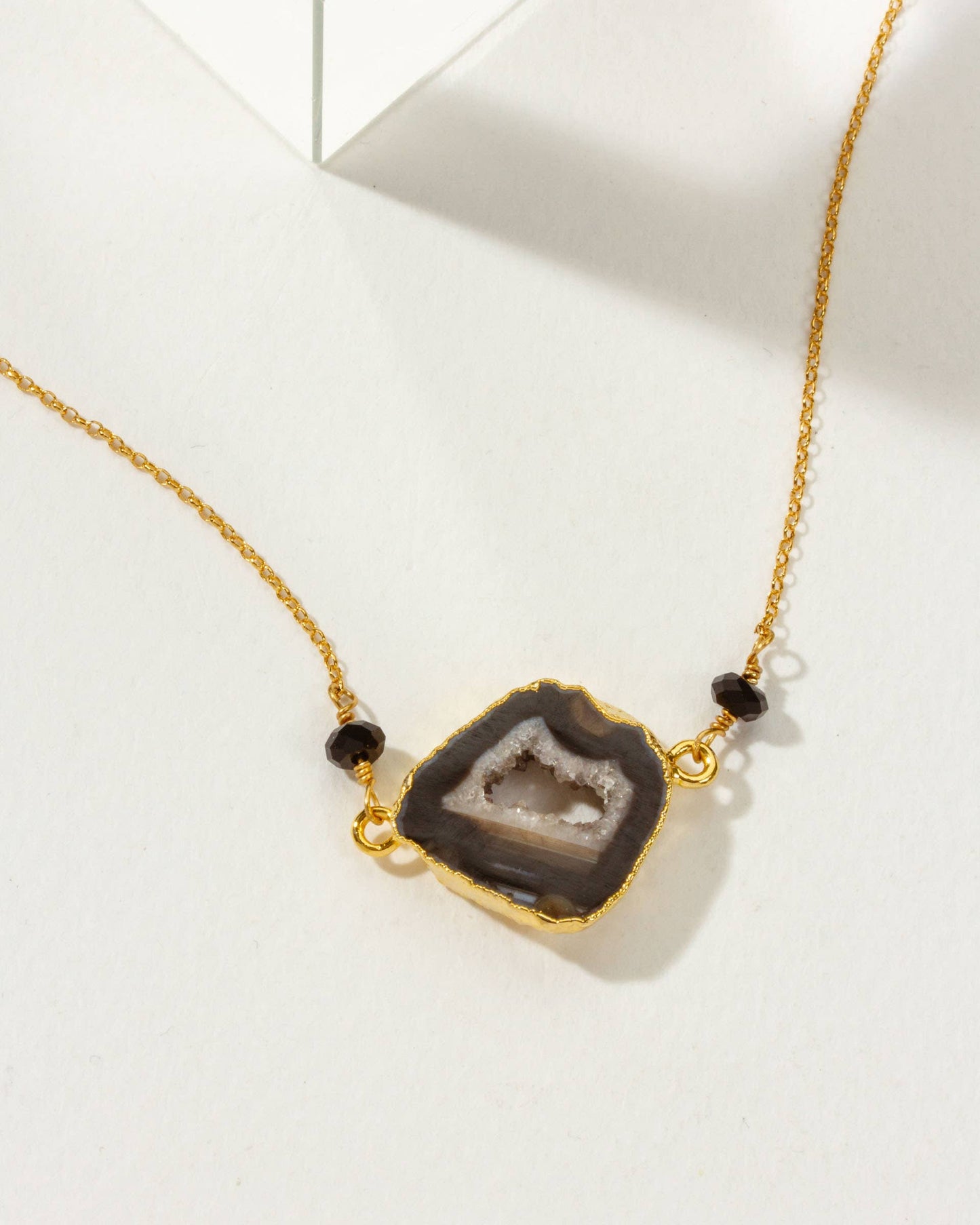 Earthly Geode Halskjede - Agate & Onyx