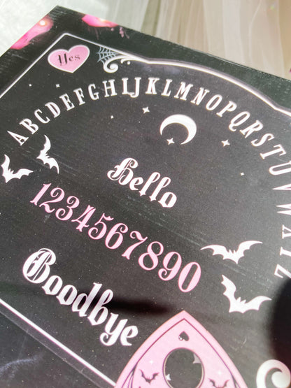 Pastel Rosa og Sort Gothic Ouija Talking Board