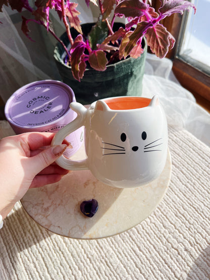 Hvit Katt Formet Kopp