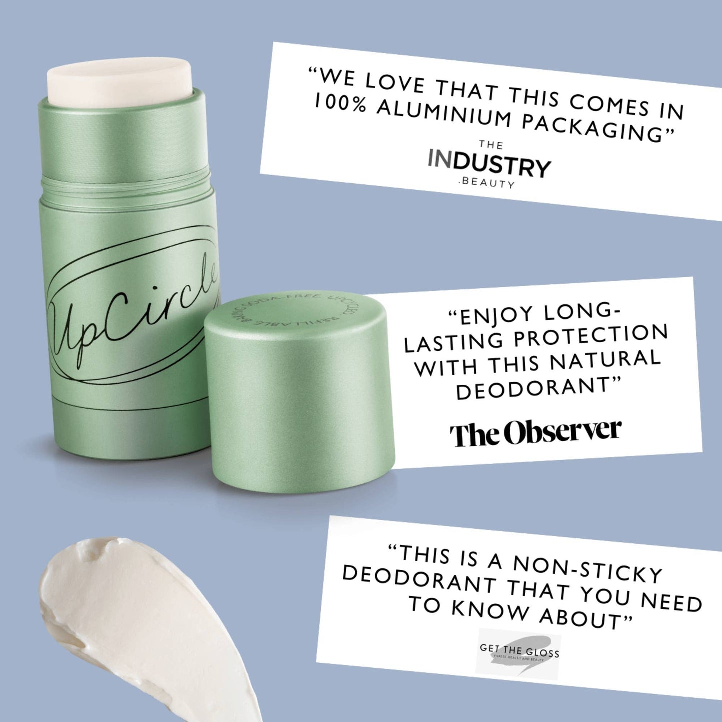 Plastfri Refyllerbar Deodorant med Macadamia + Bergamot – Starter Kit (med etui)