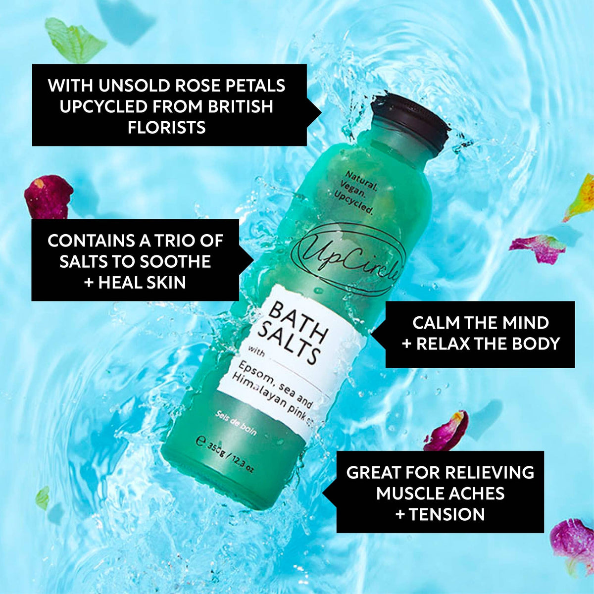 Bath Salts med Epsom, Sea Salt & Himalayan Salt