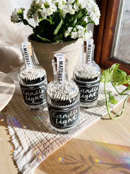 Candle Light Luxury Fyrstikker I Glassflaske