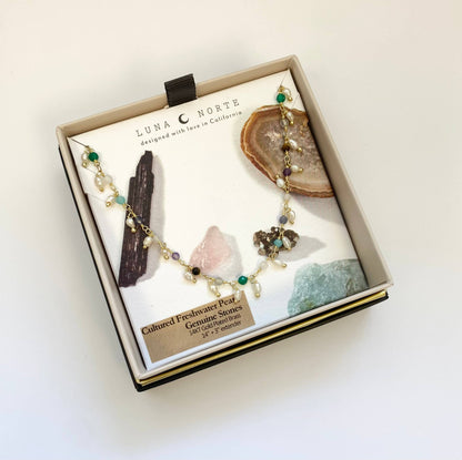 Lily of the Valley Collar Halskjede - Pastel Multistone