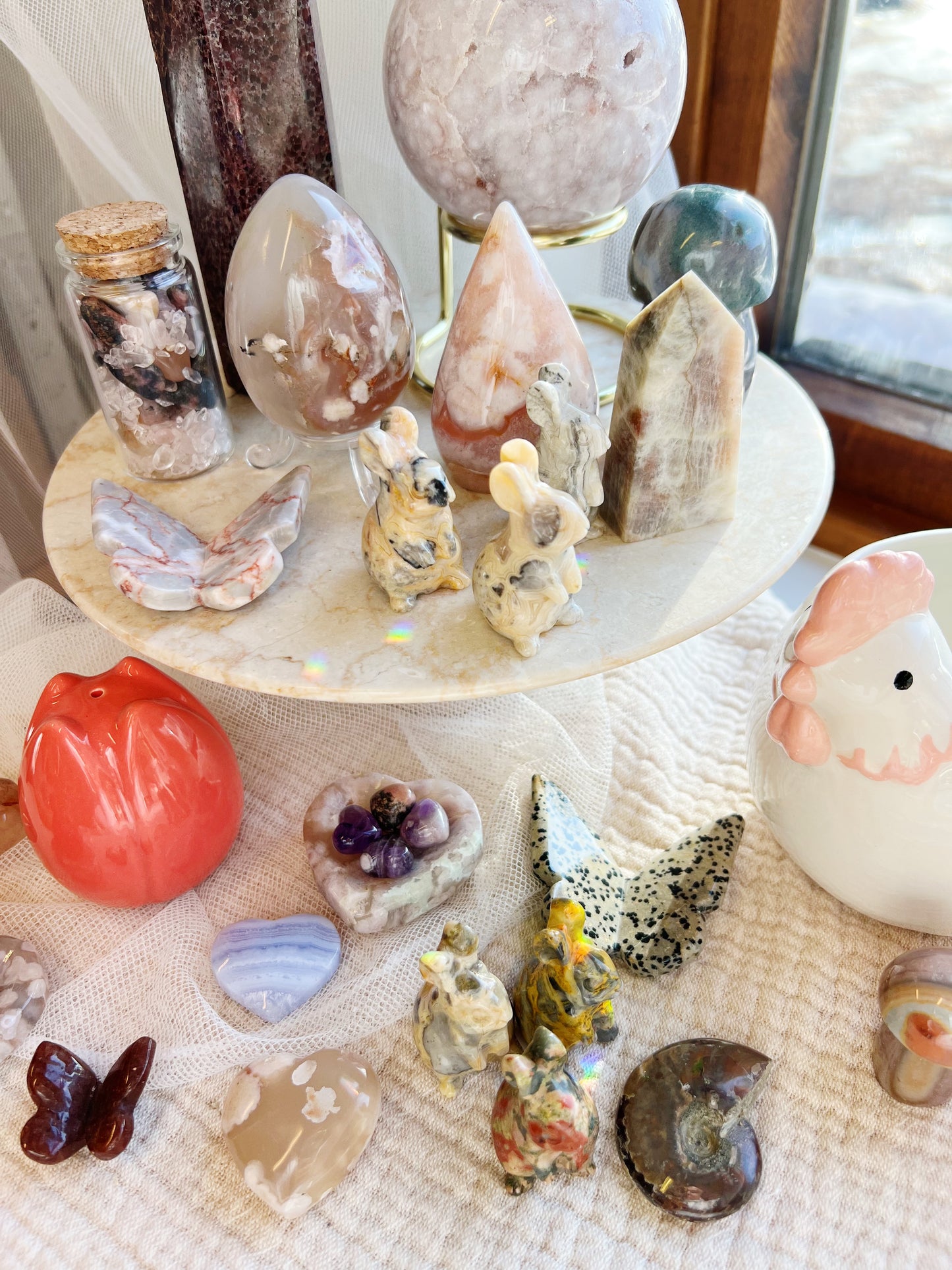 Crazy Lace Agat Krystall Kaninfigur