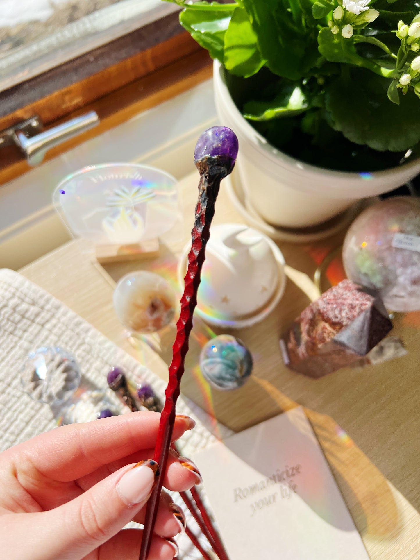 Ametyst Hårnål - Liten