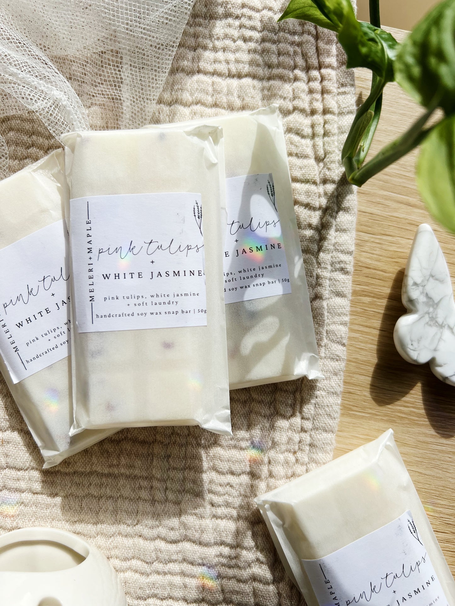 Pink Tulip & White Jasmine Snap Bar Wax Melt