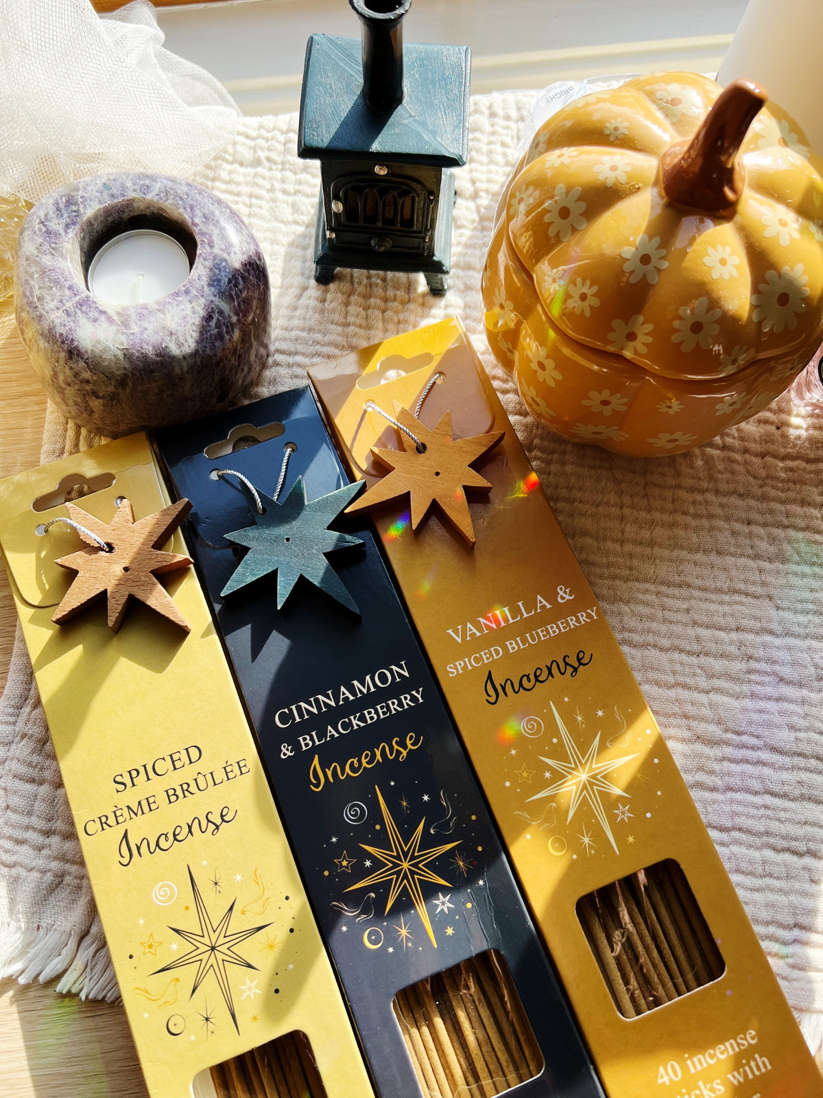 Starry Night Røkelsepinner med holder