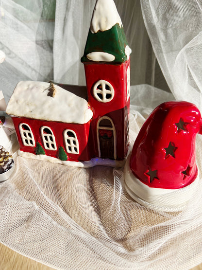 Julekirke i Keramikk – Telysholder