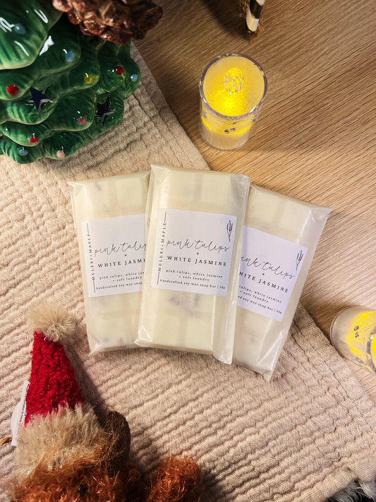 Pink Tulip & White Jasmine Snap Bar Wax Melt