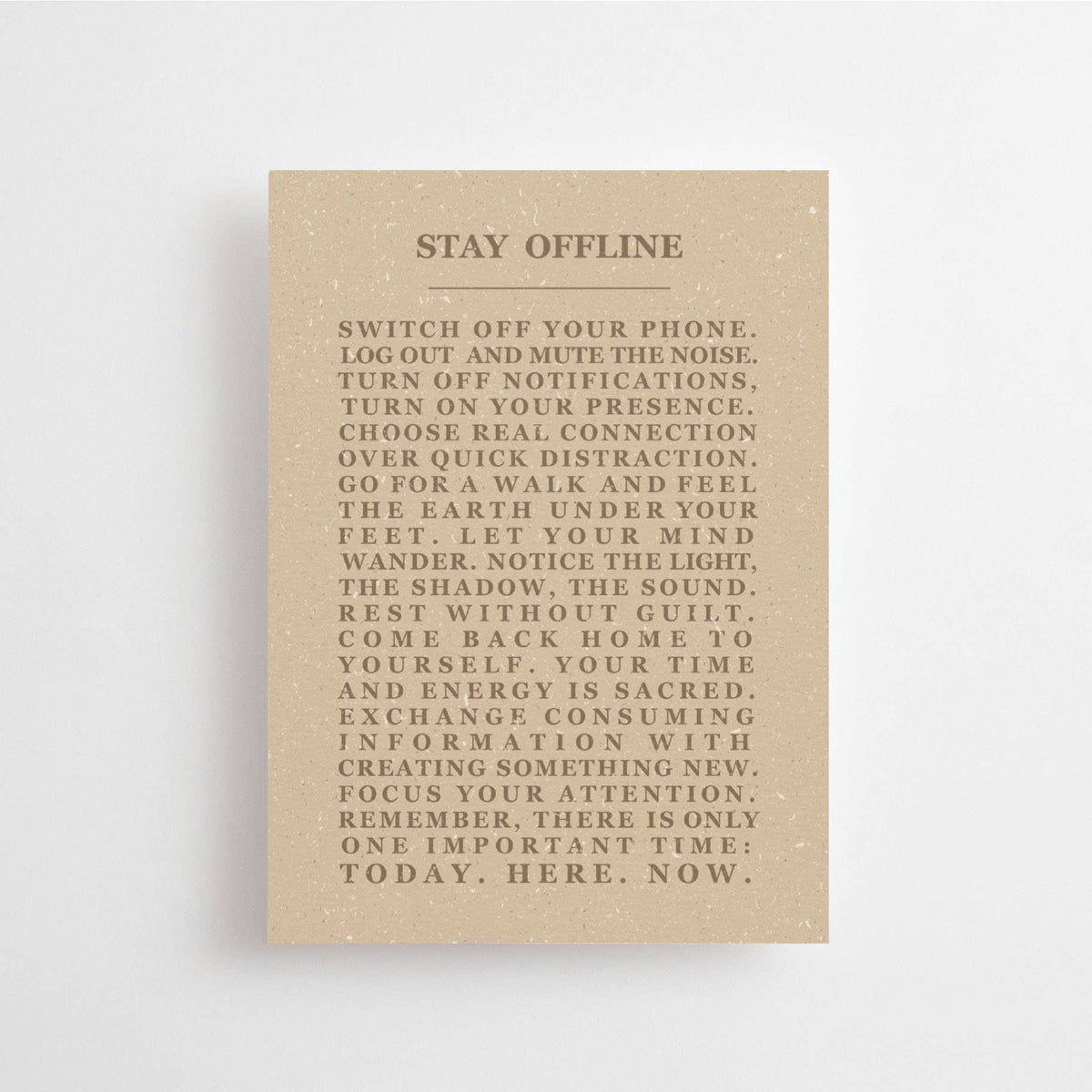 Stay Offline Postkort