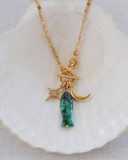 Pesca de La Luna Toggle Front Halskjede - Emerald