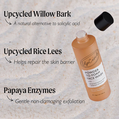 Powder to Foam Face Wash med Willow Bark & Papaya