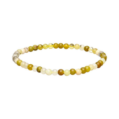 Gul Opal Krystall Armbånd - 4mm