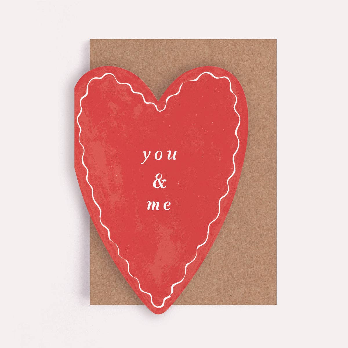 You & Me Heart Kort med konvelutt