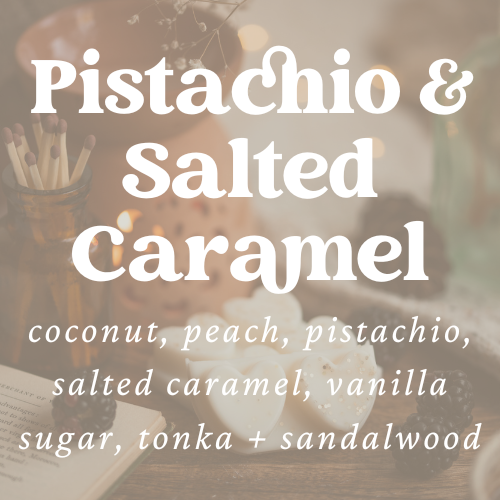 Pistachio & Salted Caramel Heart Wax Melts
