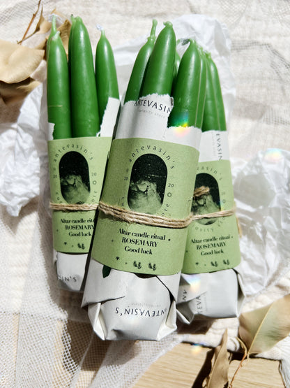 Rosmarin Rituallys – Helse & Lykke | Pakke med 5 lys