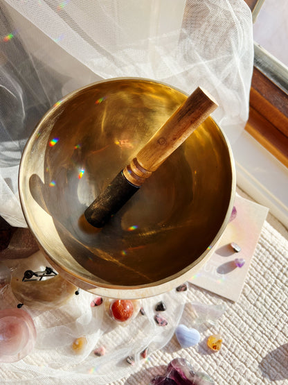 Tibetansk syngebolle, diameter ca. 24 cm