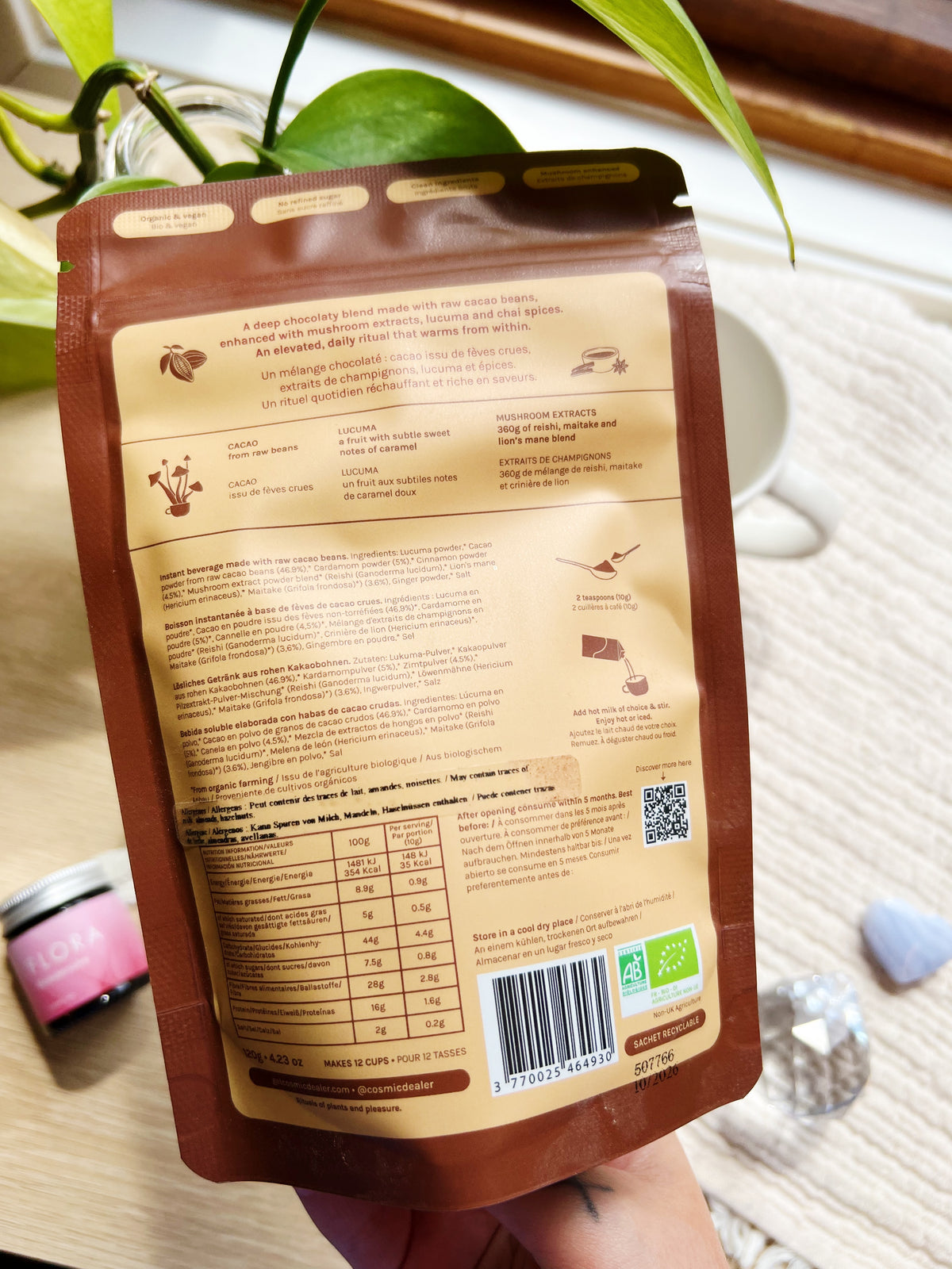 Chai Kakao med Medisinsk Sopp - Lion's Mane, Reishi & Maitake (120g)