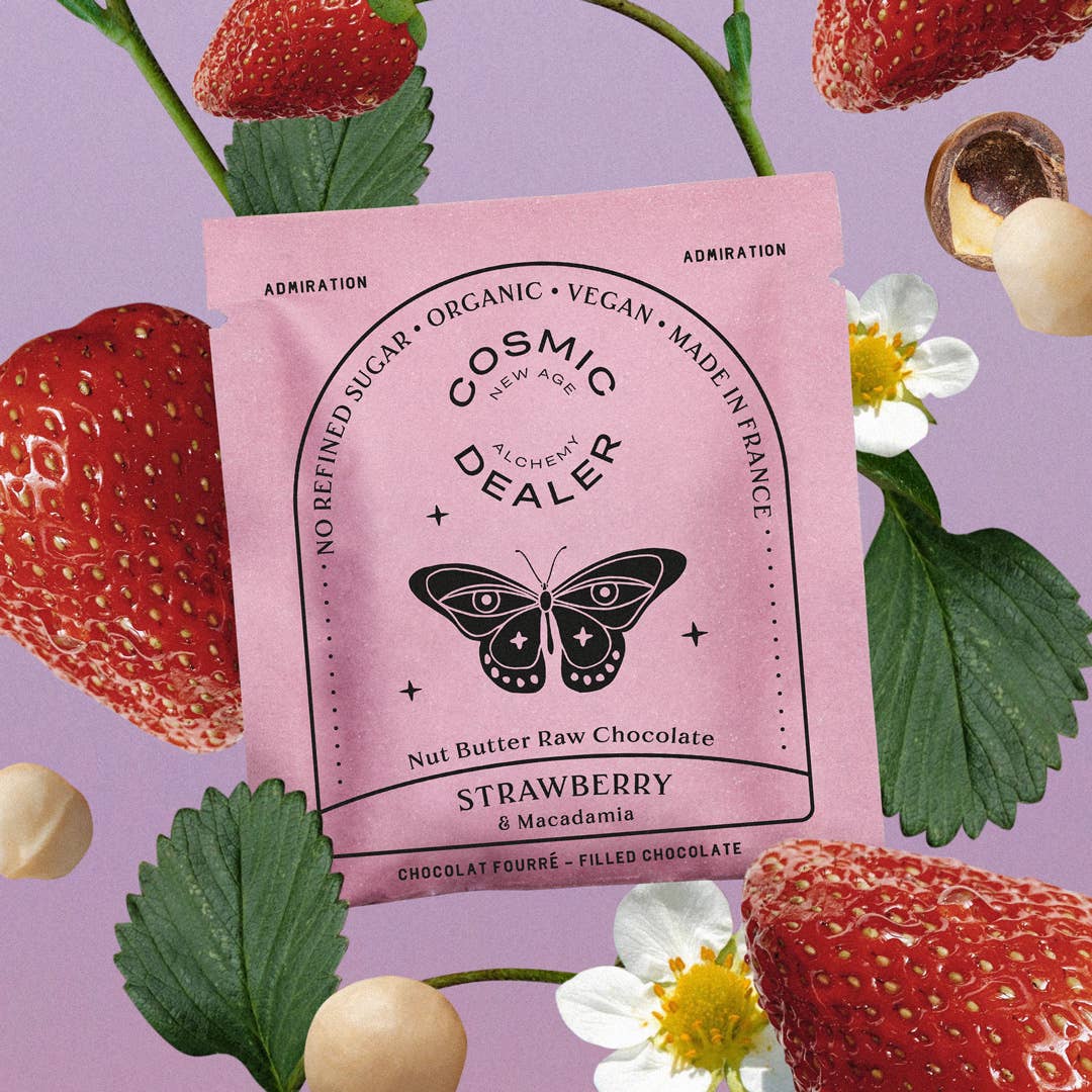 Strawberry & Macadamia Sjokolade