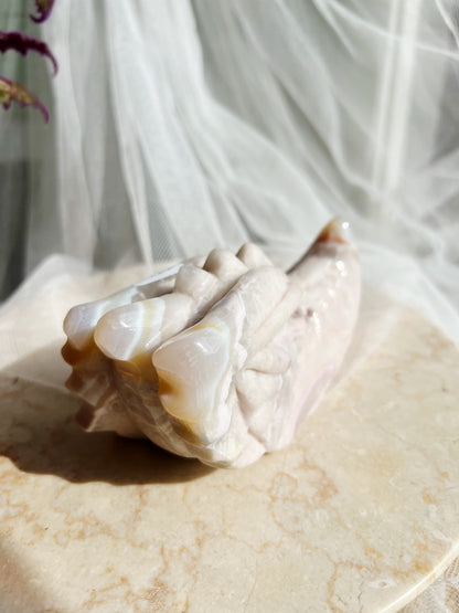Rosa Ametyst Dragehode – 723g | 14x6x6cm