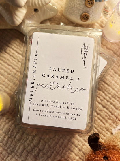 Pistachio & Salted Caramel Heart Wax Melts