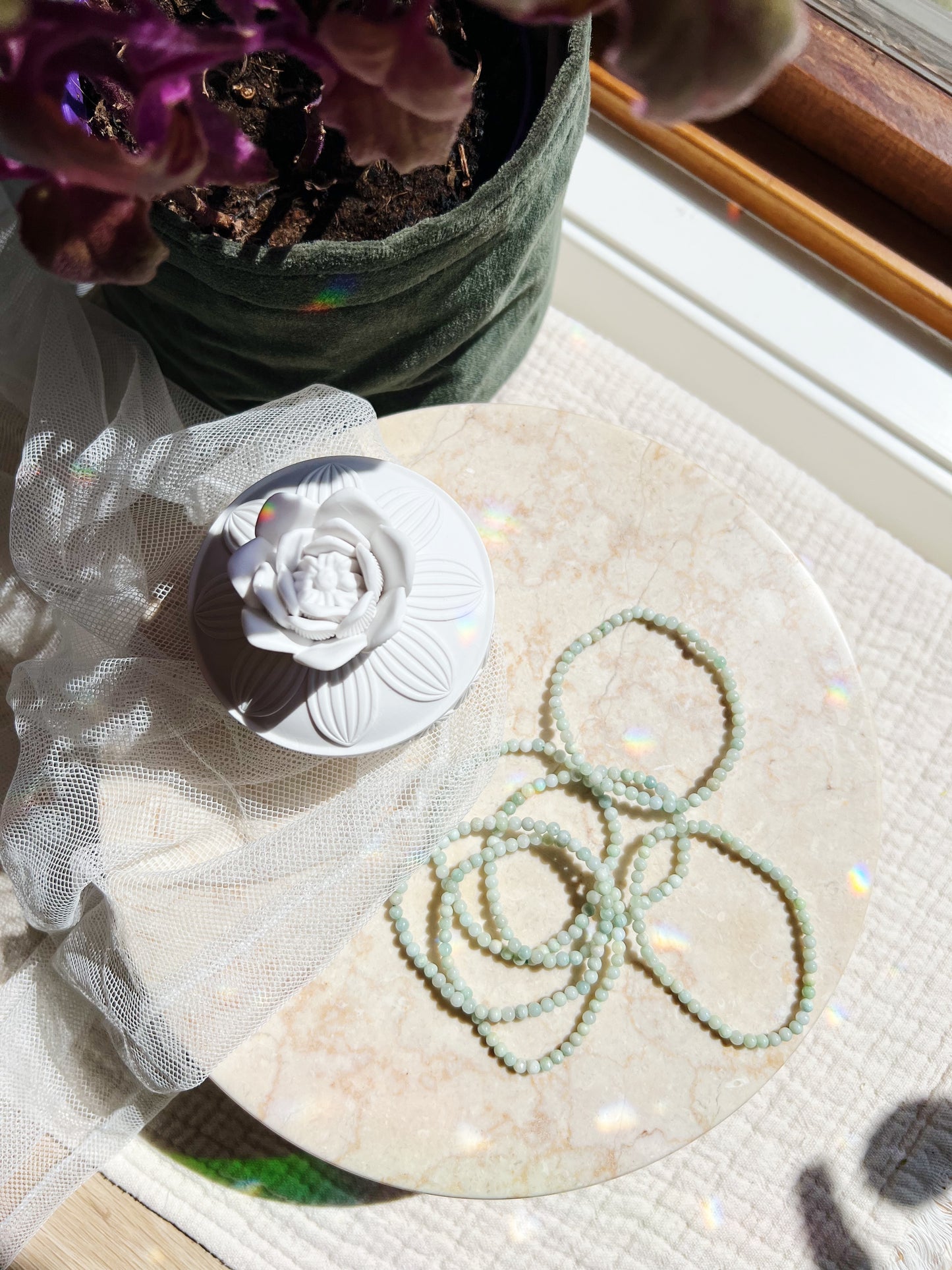 Burmesisk Jade Armbånd 4mm