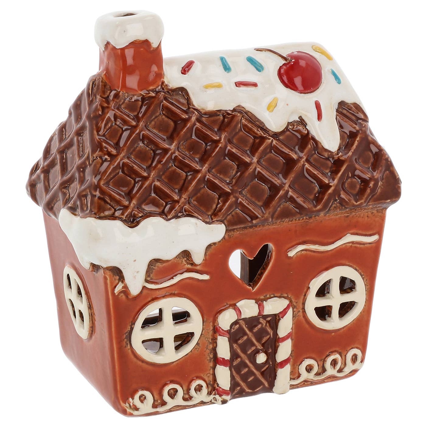 Pepperkakehus med glasur – Telysholder