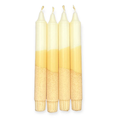 Yellow Tones Glitter Kronelys