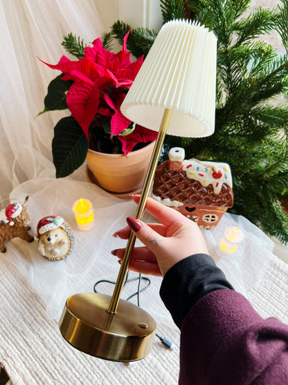 Rund LED-berøringslampe – Hvit