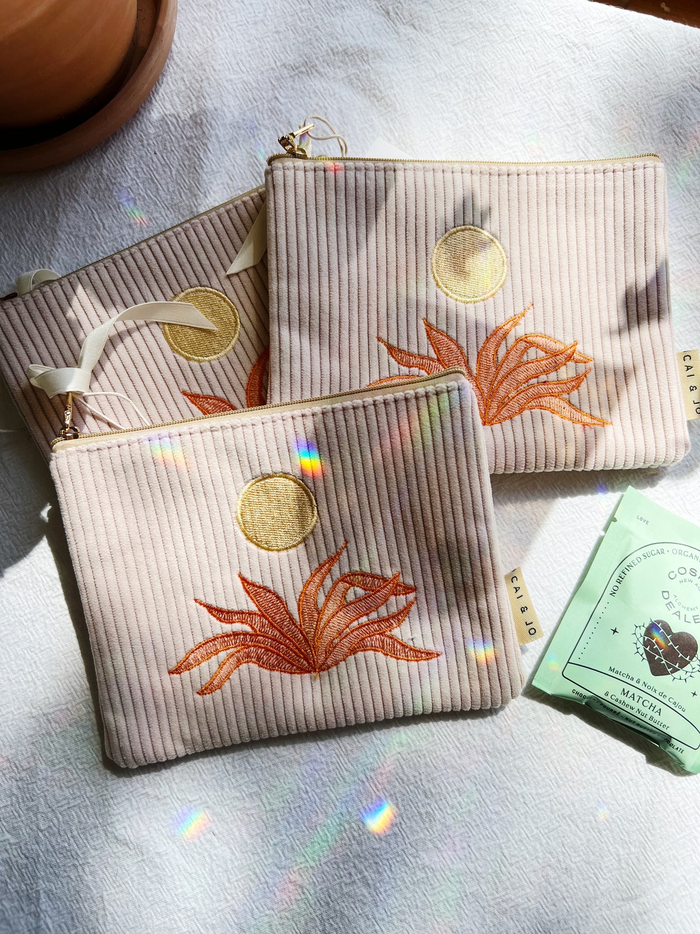Corduroy Pouch Pale Pink