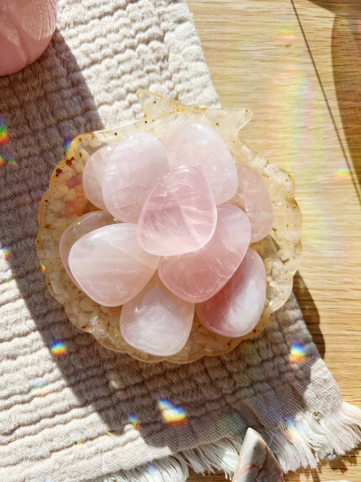 Rosenkvarts Flat Krystall