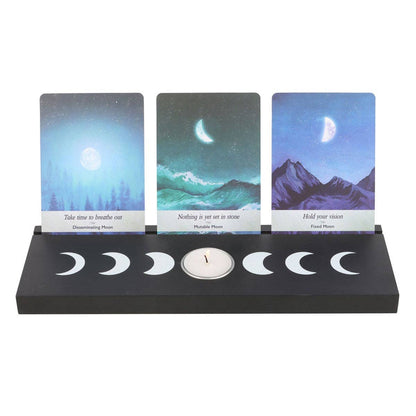 Black Moon Phase Tarot Kort Og telysholder