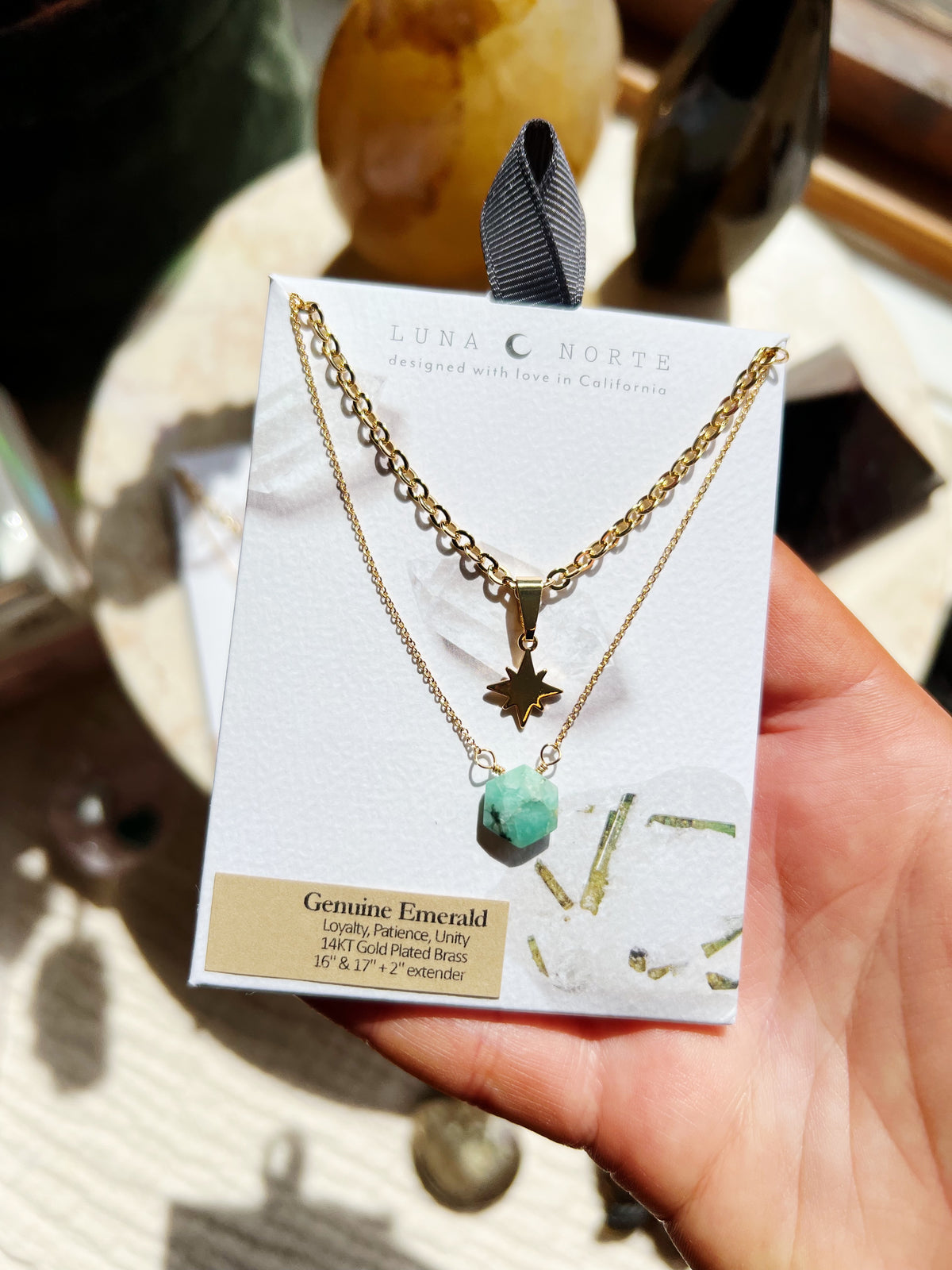Luna Mystery Plukk - Duality Gem Charm Halskjede