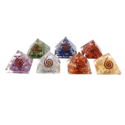 Orgonite Pyramide Pakke - 7 Chakraer