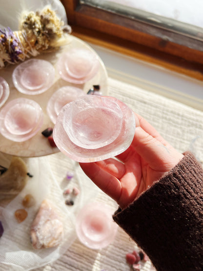 Love's Embrace Rosenkvarts Skåler