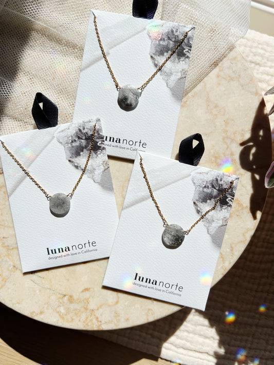 Gem in the Moon Halskjede - Tourmalinated Quartz