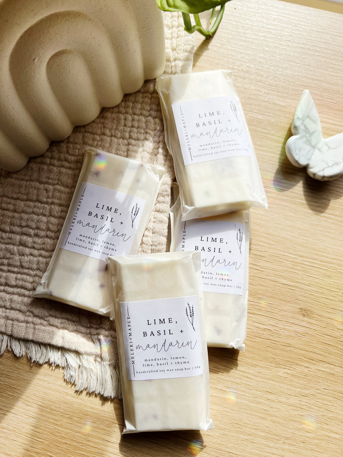 Lime, Basil & Mandarin Snap Bar Wax Melt