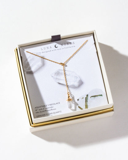 Prism Point Lariat - Klar Kvarts