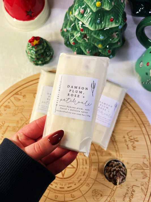 Damson Plum, Rose & Patchouli Snap Bar Wax Melt