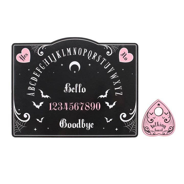 Pastel Rosa og Sort Gothic Ouija Talking Board