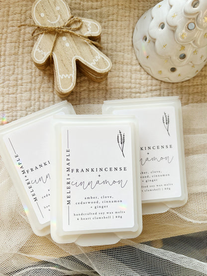 Frankincense & Cinnamon Heart Clamshell Wax Melt