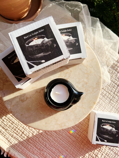 Sovende katt Telysholder