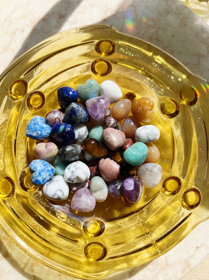 Mystery Hjerte Plukk – Mini Krystallhjerte (1,5 cm)