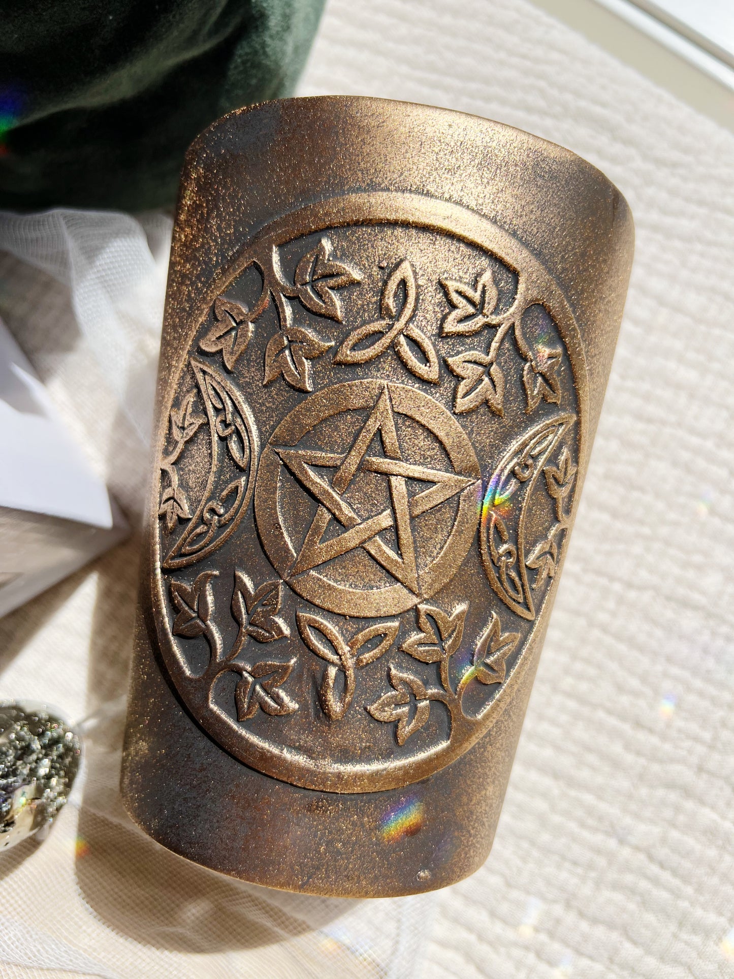 Triple Moon Terrakottapotte i Bronse